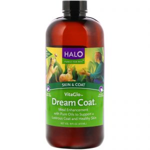 Comprar Halo, VitaGlo, Dream Coat, Pele e Pelagem, Para Cães e Gatos, 473 ml