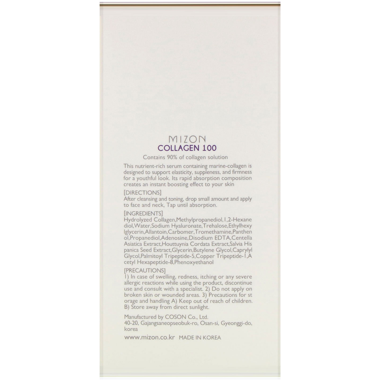 Comprar Mizon, Colágeno 100, 30 ml (1,01 fl oz) - Imagem 3