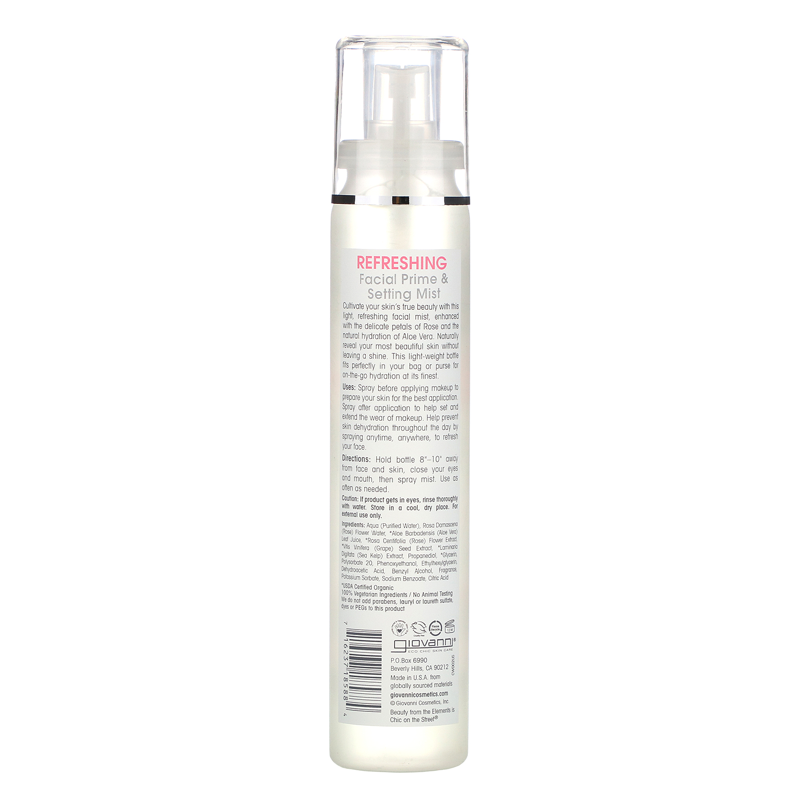 Comprar Giovanni, Refreshing Facial Prime & Setting Mist, Fresh Rose Water & Aloe, 5 fl oz (147 ml) - Imagem 2