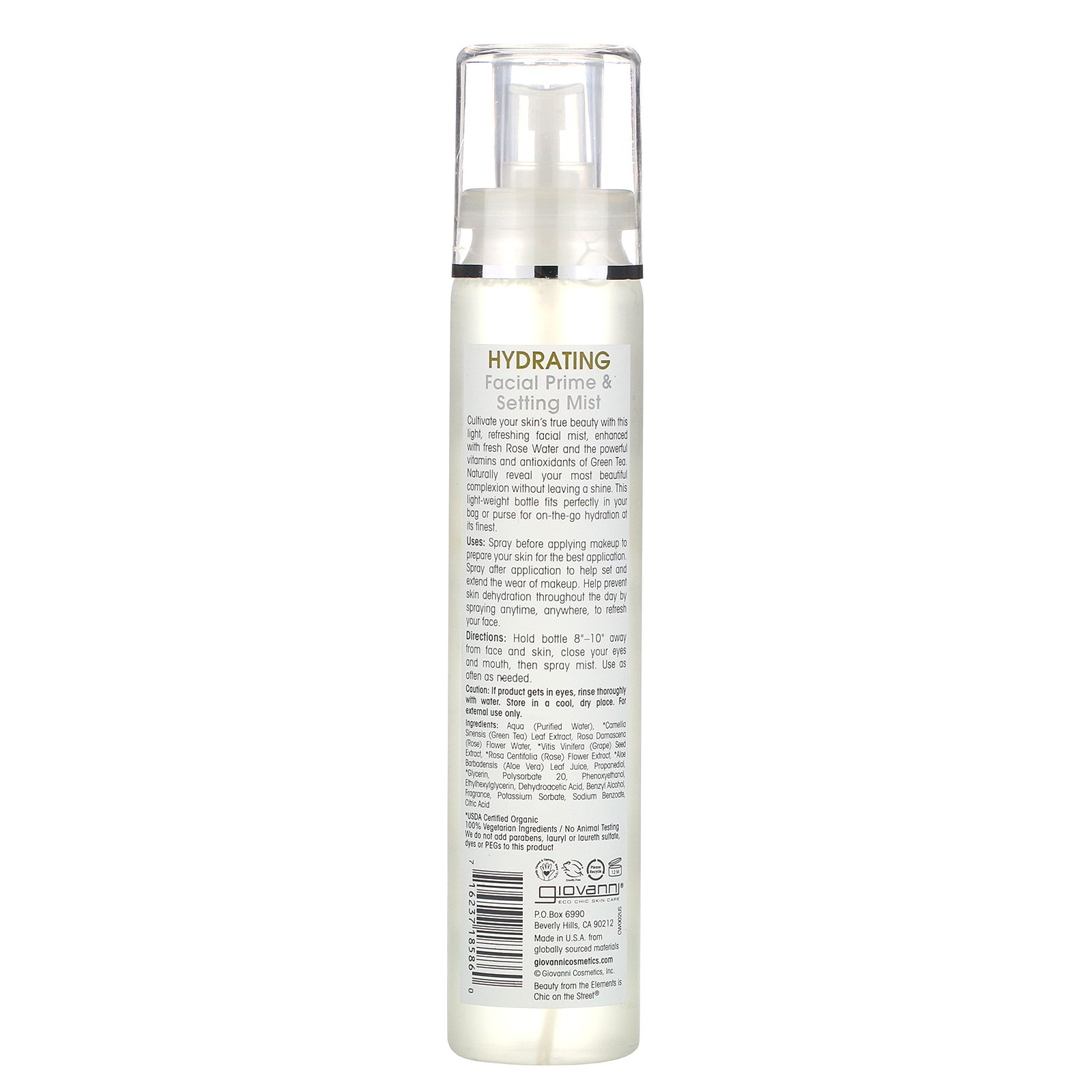 Comprar Giovanni, Hydrating Facial Prime & Setting Mist, Green Tea & Fresh Rose Water, 5 fl oz (147 ml) - Imagem 2