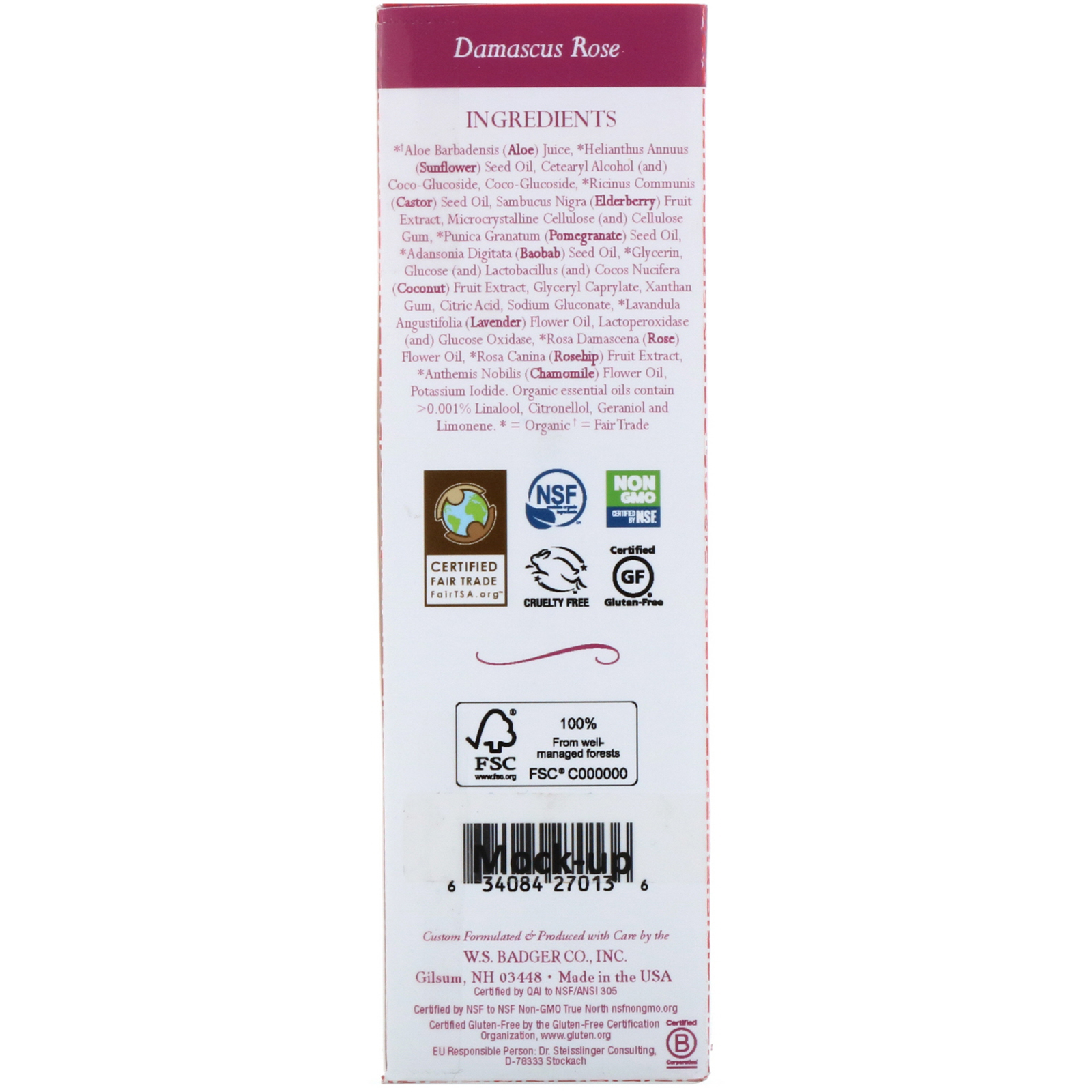 Comprar Badger Company, Rosa Damascena, Leite de Limpeza, 4 fl oz (118 ml) - Imagem 2