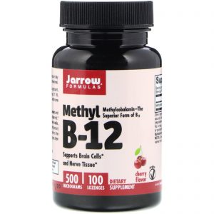 Comprar Jarrow Formulas, Metil B-12, Sabor Cereja, 500 mcg, 100 pastilhas