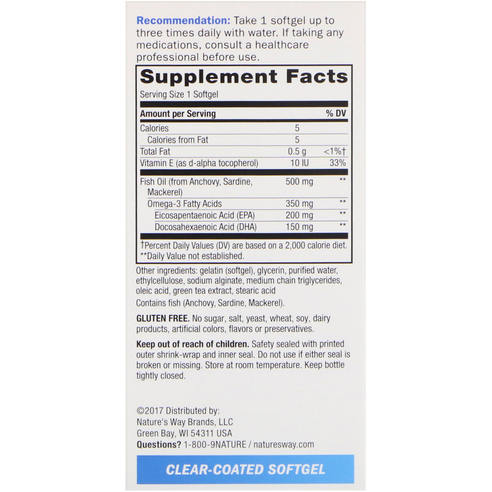 Comprar Nature's Way, Super Fisol Fish Oil, Enteric-Coated, 90 Softgels - Imagem 2