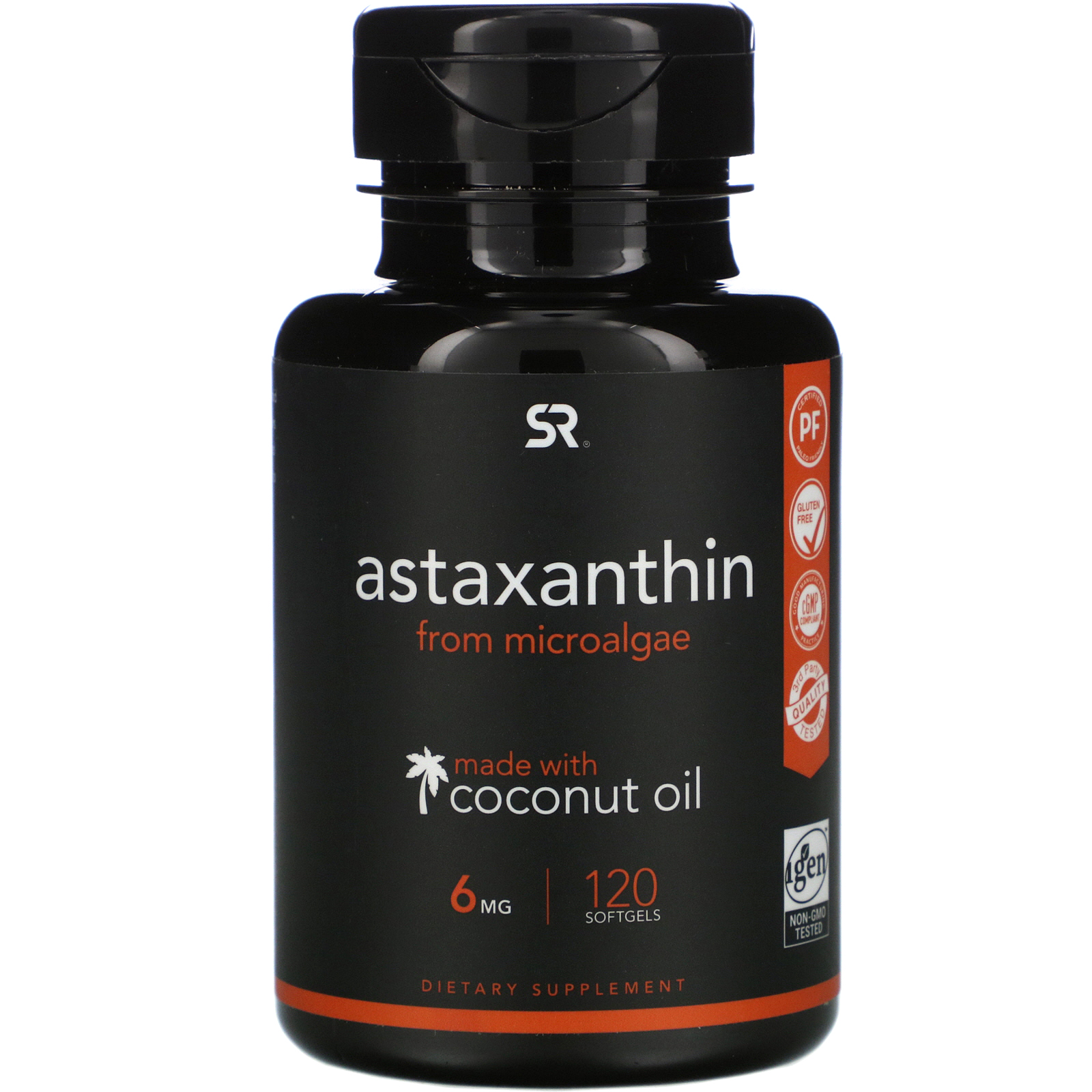 Comprar Sports Research, Astaxanthin with Coconut Oil, 6 mg, 120 Softgels
