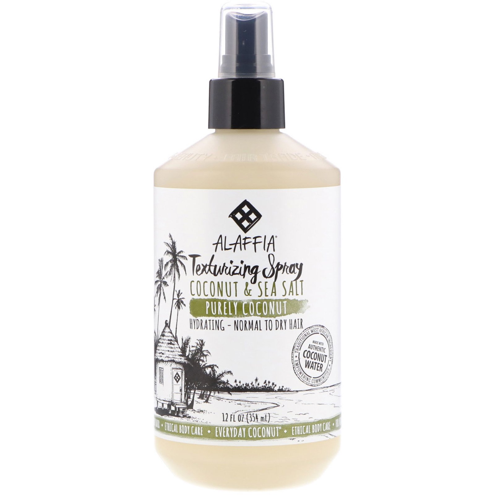 Comprar Alaffia, Spray Texturizador, Hidratante, Para Cabelos Secos e Normais, Coco e Sal Marinho, 12 fl oz (354 ml)
