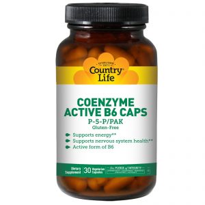 Comprar Country Life, Coenzima Ativa B6 em cápsulas, P-5-P/PAK, 30 cápsulas vegetarianas