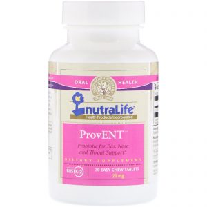 Comprar NutraLife, ProvENT com Blis K12, 20 mg, 30 Comprimidos Fáceis de Mastigar