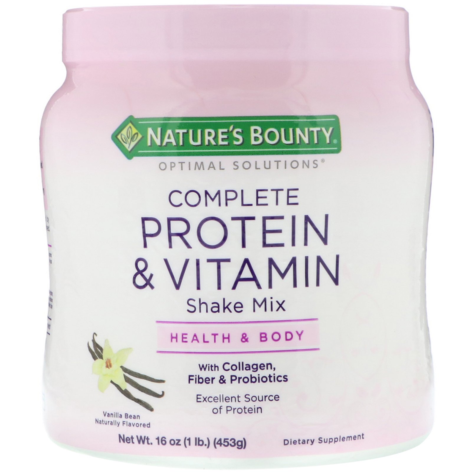 Comprar Nature's Bounty, Optimal Solutions, Mistura Completa para Shake de Proteína e Vitamina, Baunilha, 453 g