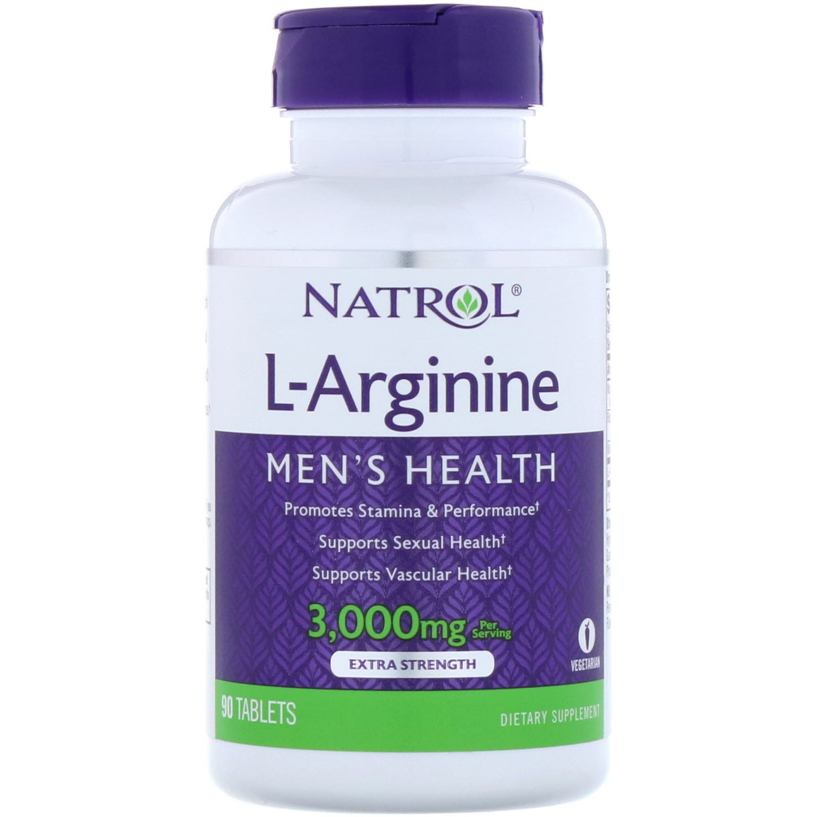 Comprar Natrol, L-Arginina, Força Extra, 3.000 mg, 90 Comprimidos - Imagem 3