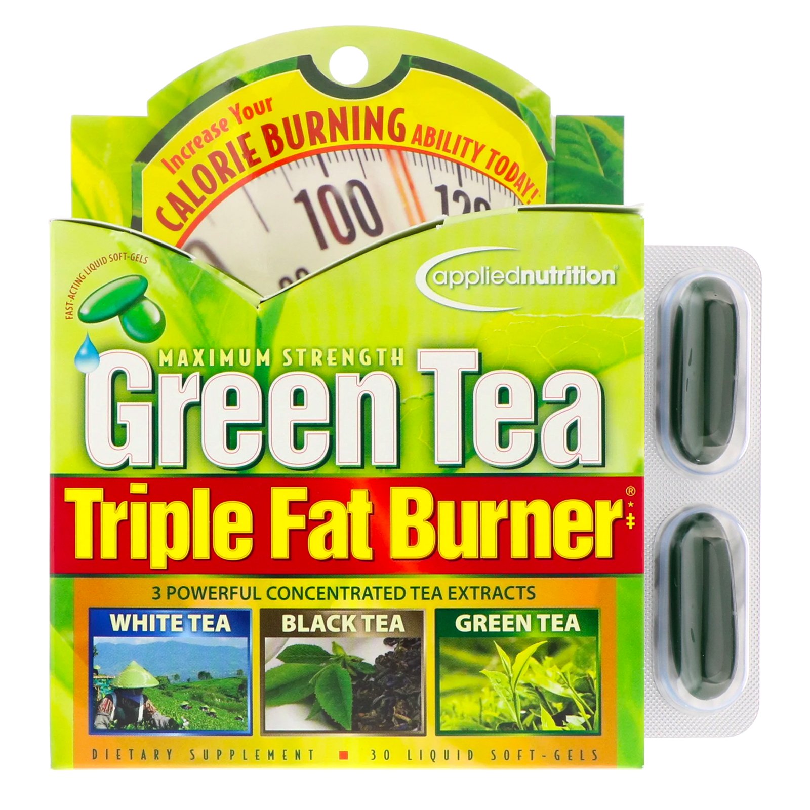 Comprar appliednutrition, Queimador de Gordura Triplo com Chá Verde, 30 Cápsulas Gelatinosas Líquidas