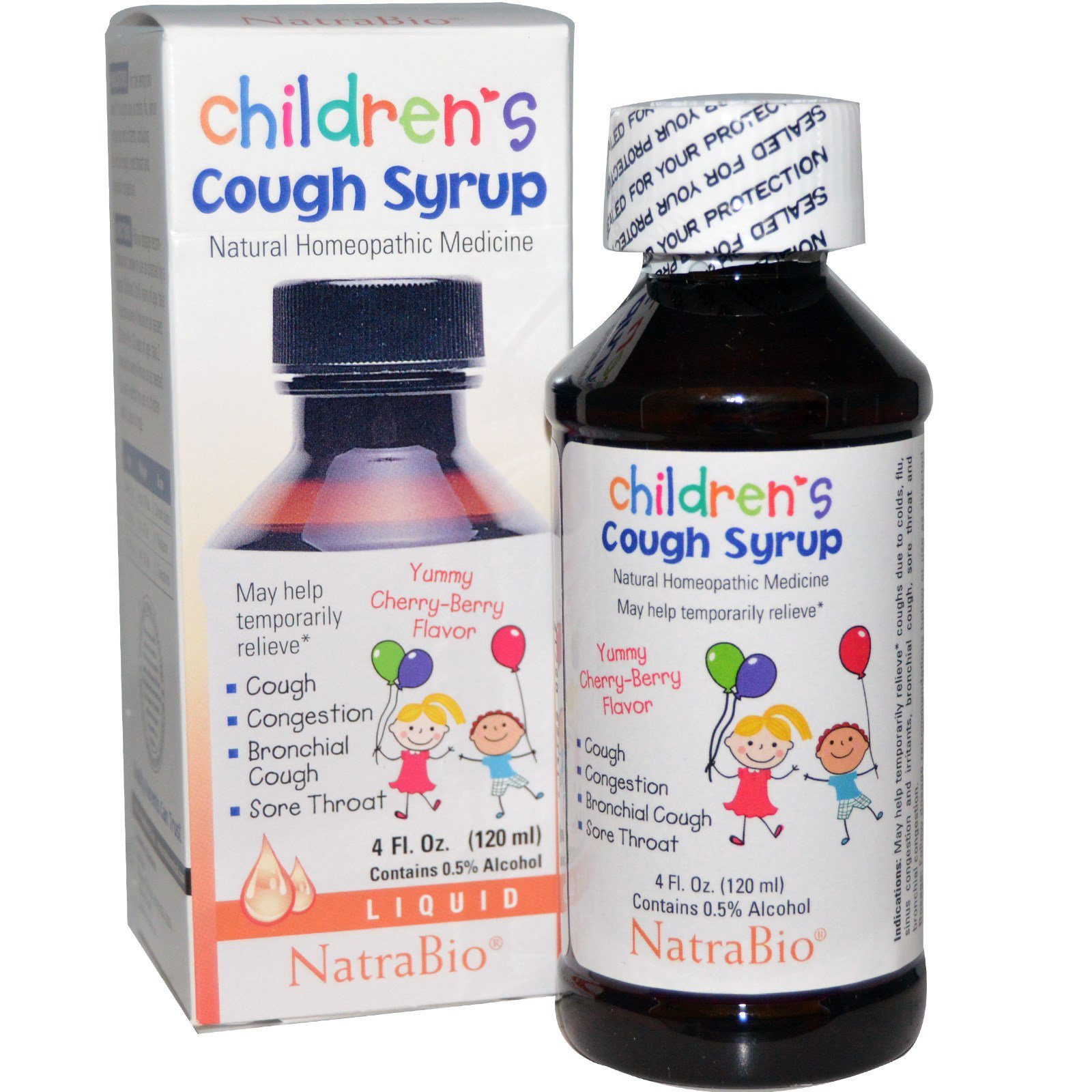Comprar NatraBio, Xarope Infantil para Tosse, Delicioso Sabor Cereja-Frutas Vermelhas, frasco de 4 oz (120 ml)