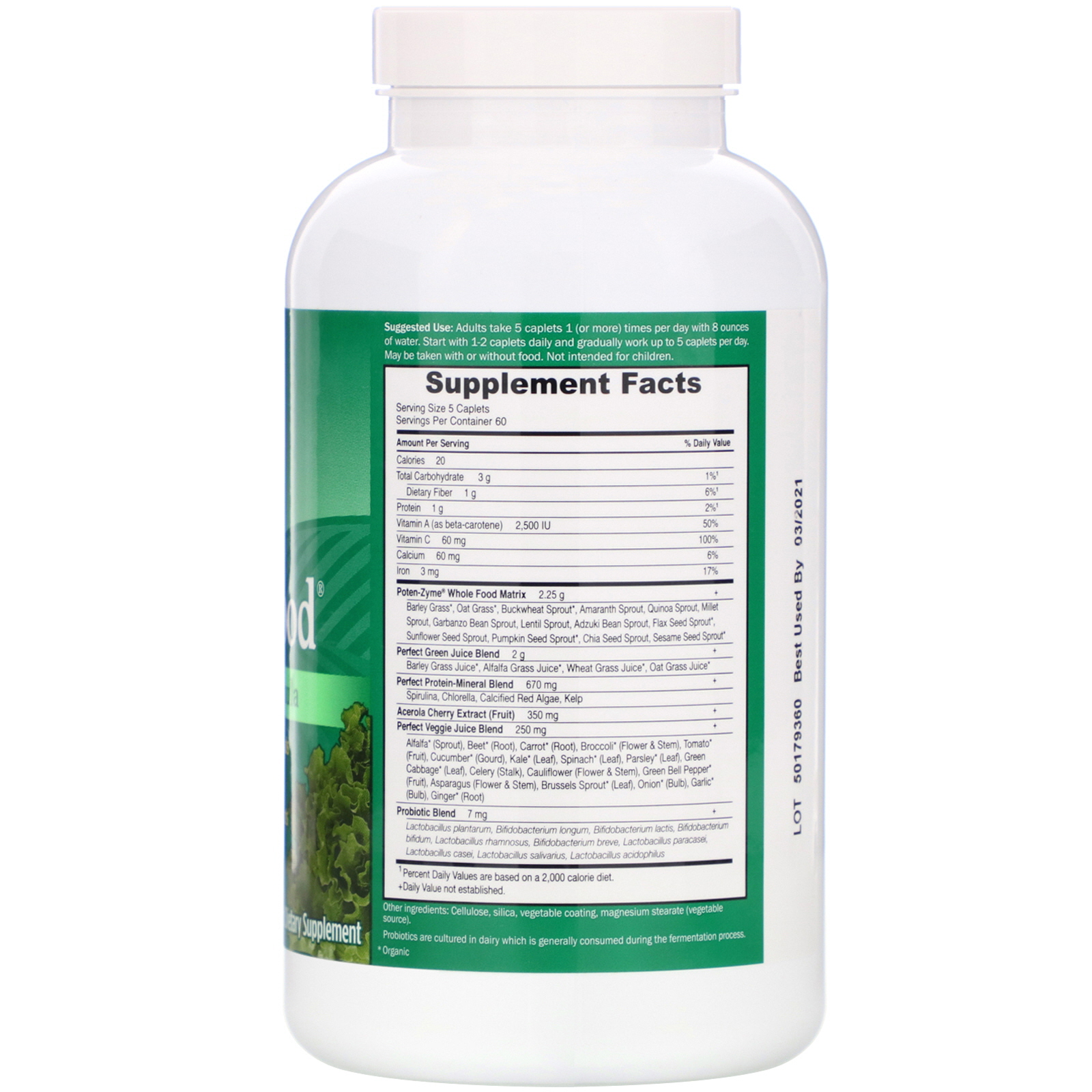 Comprar Garden of Life, Perfect Food, Super Green Formula, 300 Vegetarian Caplets - Imagem 2