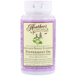 Comprar Heather's Tummy Care, Óleo de Menta, Síndrome do Intestino Intensa, 90 Cápsulas de Softgel com Revestimento Entérico