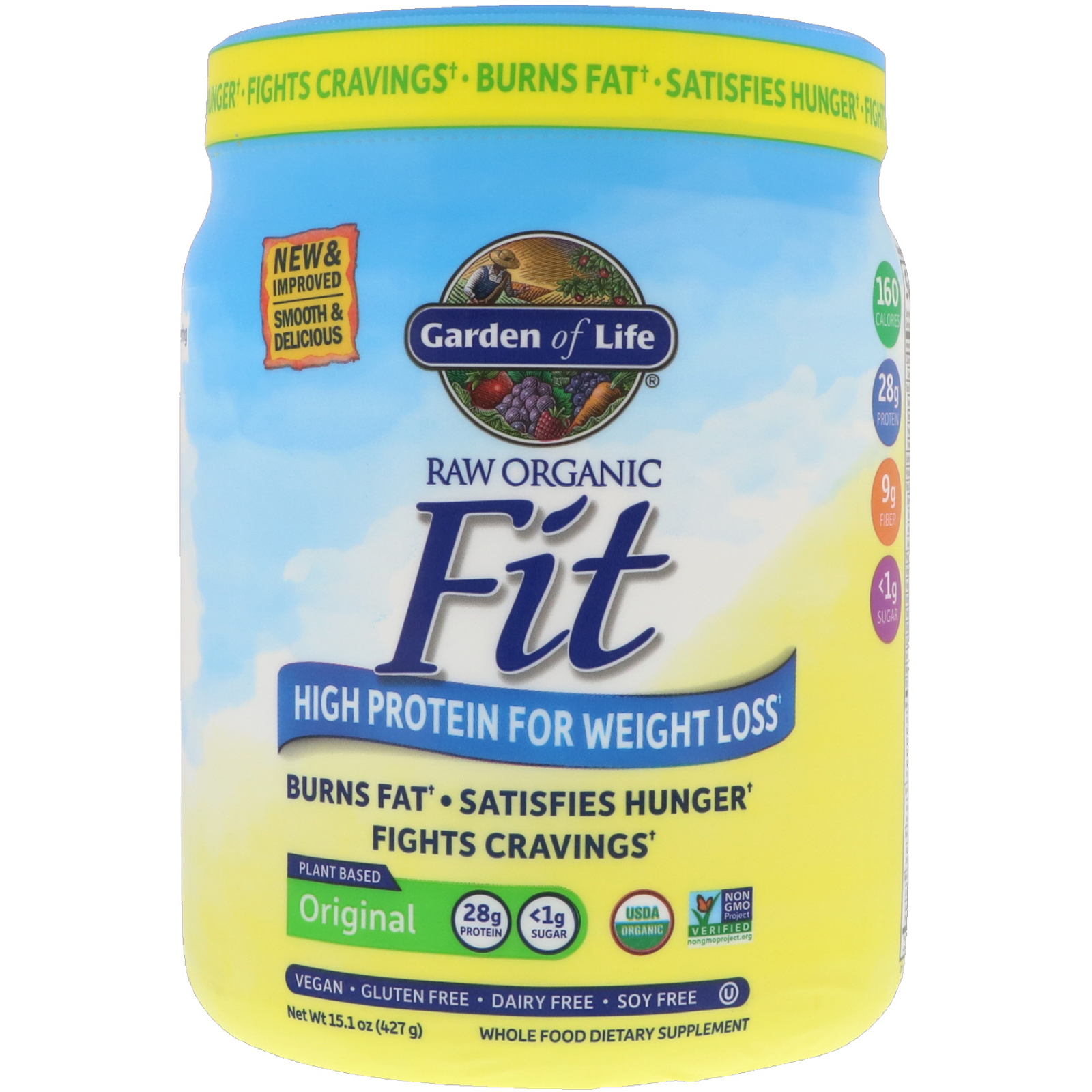 Comprar Garden of Life, RAW Organic Fit, High Protein for Weight Loss, Original, 15.1 oz (427 g)