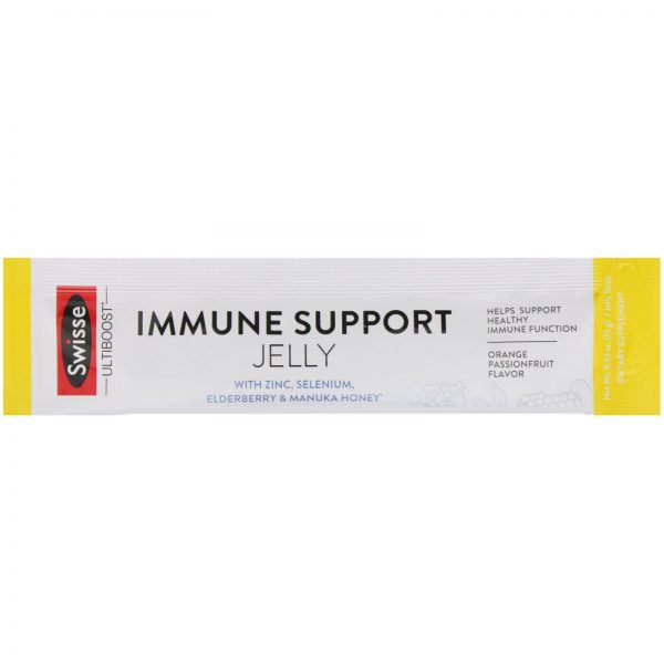 Comprar Swisse, Ultiboost, Gelatina de Auxílio à Imunidade, Sabor de Maracujá e Laranja, 10 Tiras, 15 g (0,53 oz) Cada - Imagem 4