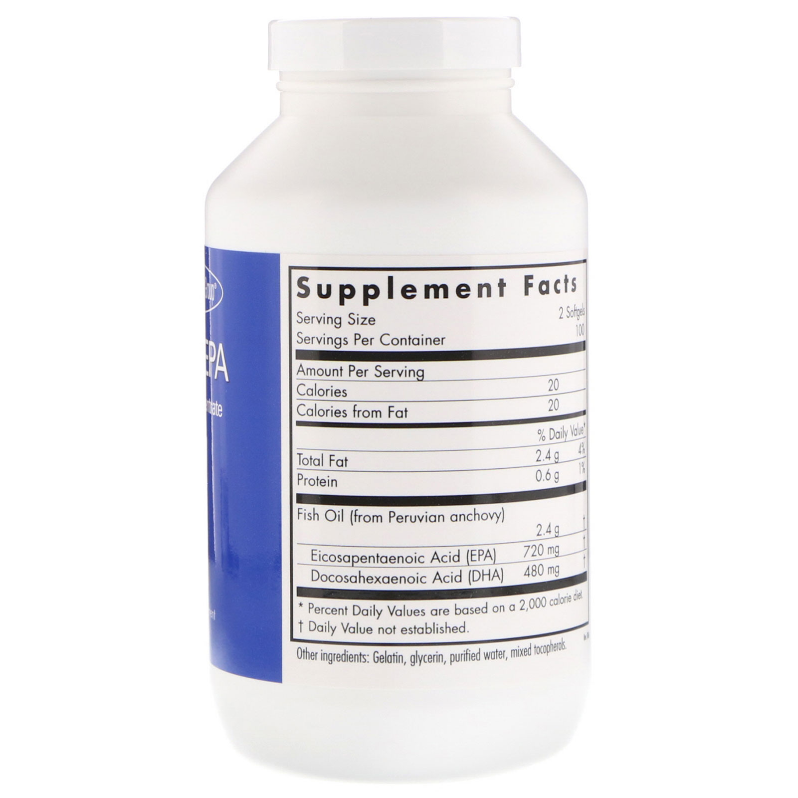 Comprar Allergy Research Group, Super Concentrado de Óleo de Peixe EPA, 200 Cápsulas Gelatinosas - Imagem 2