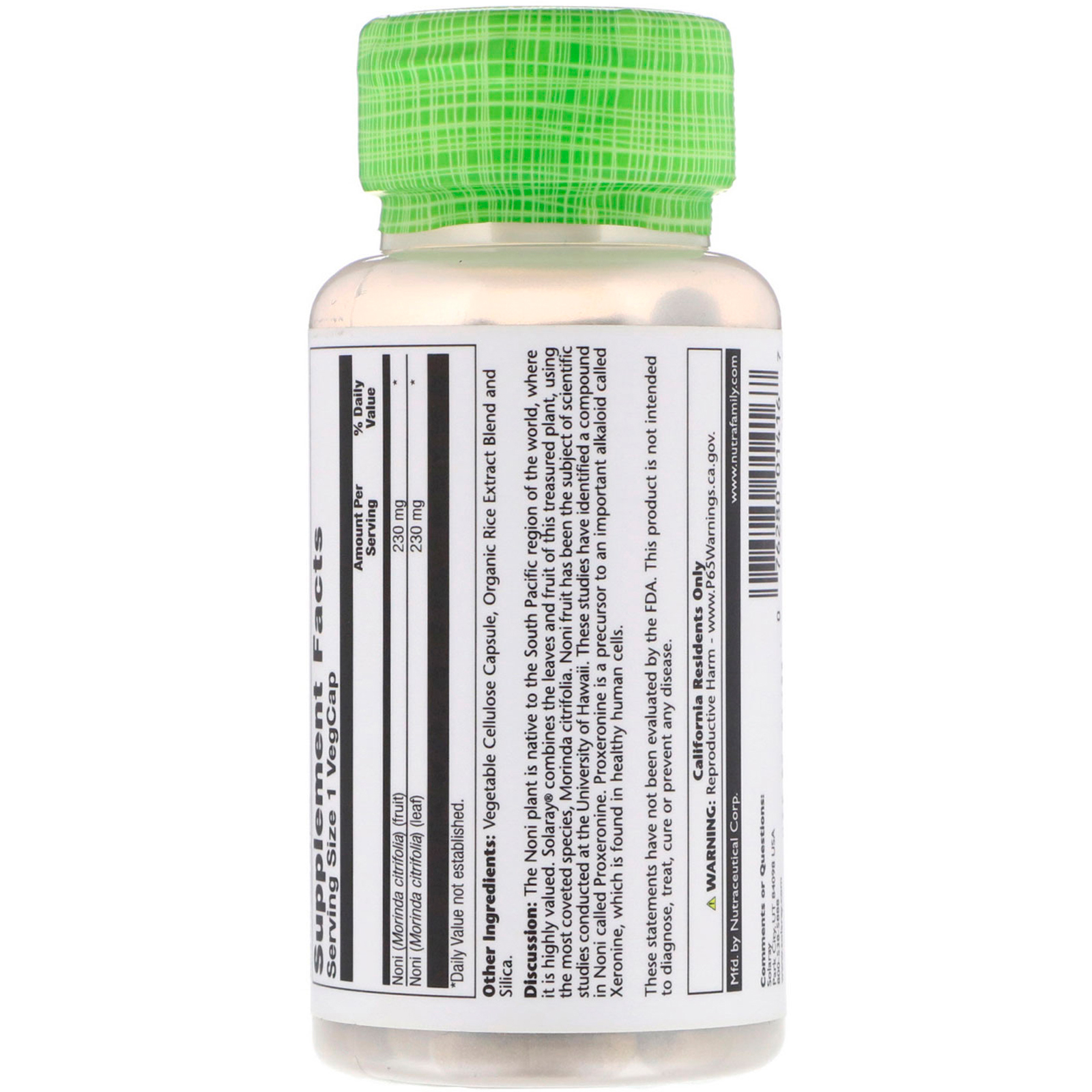 Comprar Solaray, Noni, 100 Cápsulas Vegetais - Imagem 2