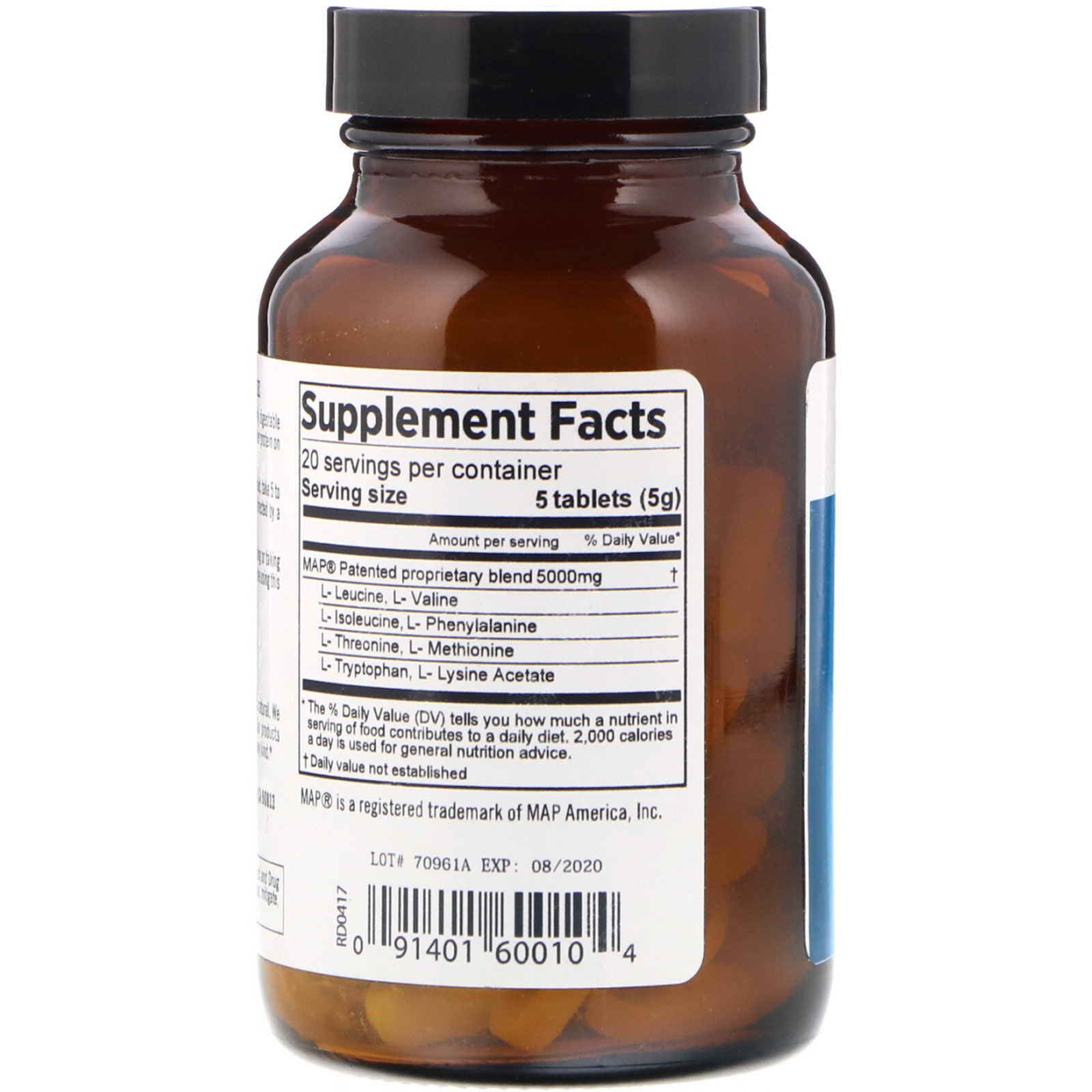 Comprar Pure Planet, Padrão de Aminoácidos Master, 1000 mg, 100 Comprimidos - Imagem 2