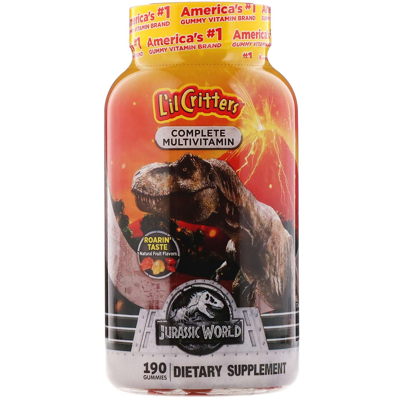 Comprar L'il Critters, Complete Multivitamin Gummies, Jurassic World, Natural Fruit Flavors, 190 Gummies - Imagem 2