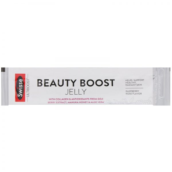 Comprar Swisse, Ultiboost, Gelatina de Beleza, Sabor de Framboesa e Rosa, 10 Tiras, 15 g (0,53 oz) Cada - Imagem 4