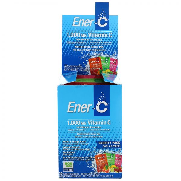 Comprar Ener-C, Vitamina C, Mistura de Bebidas Multivitamínicas, Pacote de Variedades, 30 Pacotes, 282,9 g (9,9 oz) - Imagem 4