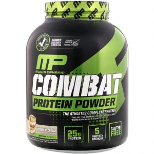 Comprar MusclePharm, Combat Powder, Advanced Time Release Protein, Cookies 'N' Cream, 4 lbs (1814 g)