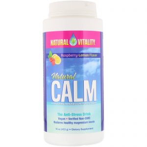 Comprar Natural Vitality, Natural Calm, Bebida Antiestresse, Original, Sabor Framboesa-Limão Orgânico, 453 g (16 oz)