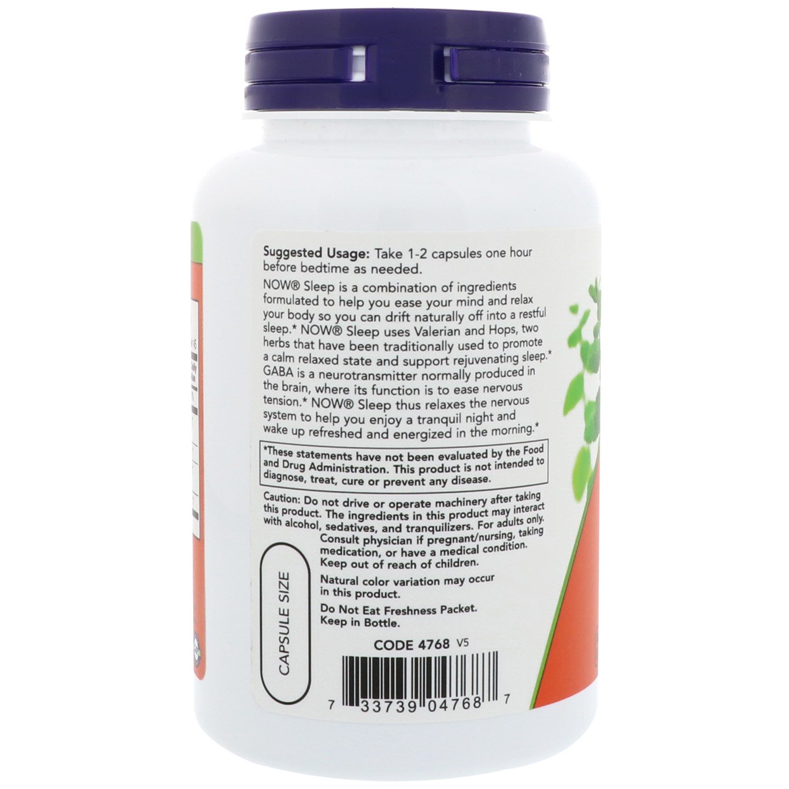 Comprar Now Foods, Sleep, Botanical Sleep Blend, 90 Cápsulas Vegetais - Imagem 3