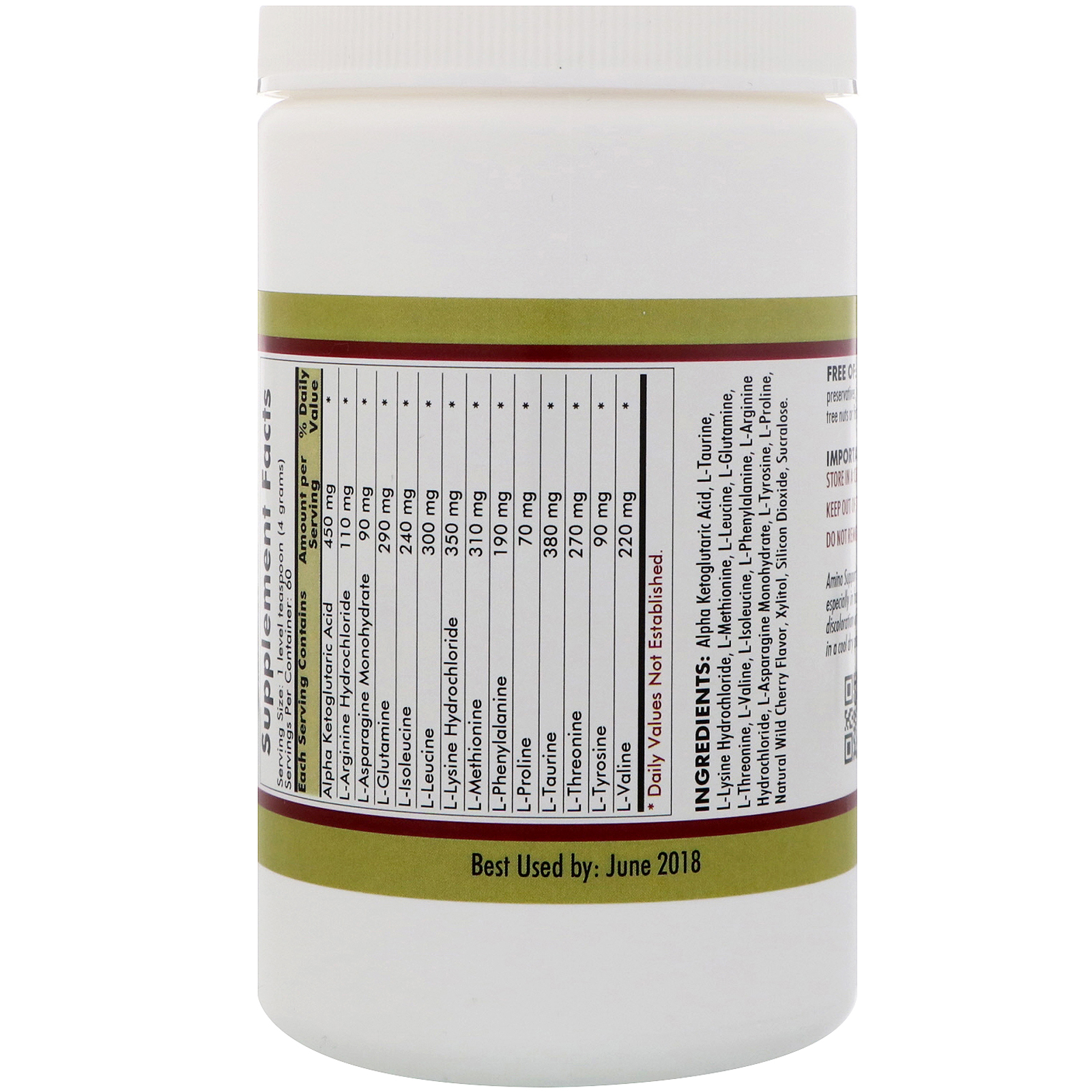 Comprar Kirkman Labs, Amino Support em Pó, 240 g (8,4 oz) - Imagem 2