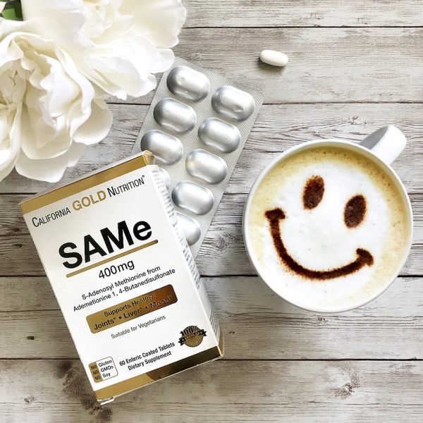 Comprar California Gold Nutrition, SAMe, Forma Preferencial de Butanodissulfonato, 400 mg, 60 Comprimidos Revestidos Entericamente - Imagem 4