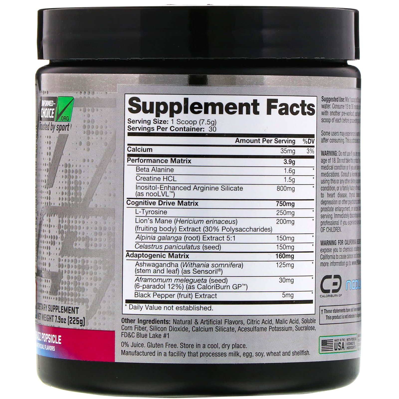 Comprar ProSupps, Dr Jekyll, Pré-treino Sem Estimulantes, Picolé Azul Provocante, 7,9 oz (225 g) - Imagem 2