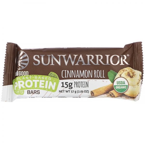 Comprar Sunwarrior, Sol Good, barras de proteínas à base de plantas, Rolo de canela, 12 barras, 57 g (2,01 oz) cada - Imagem 4