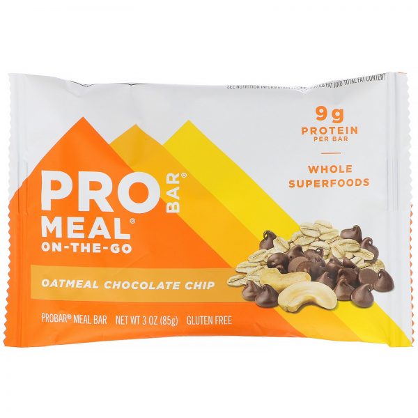 Comprar ProBar, Meal-On-The-Go, Oatmeal Chocolate Chip, 12 Bars, 3 oz (85 g) Each - Imagem 4
