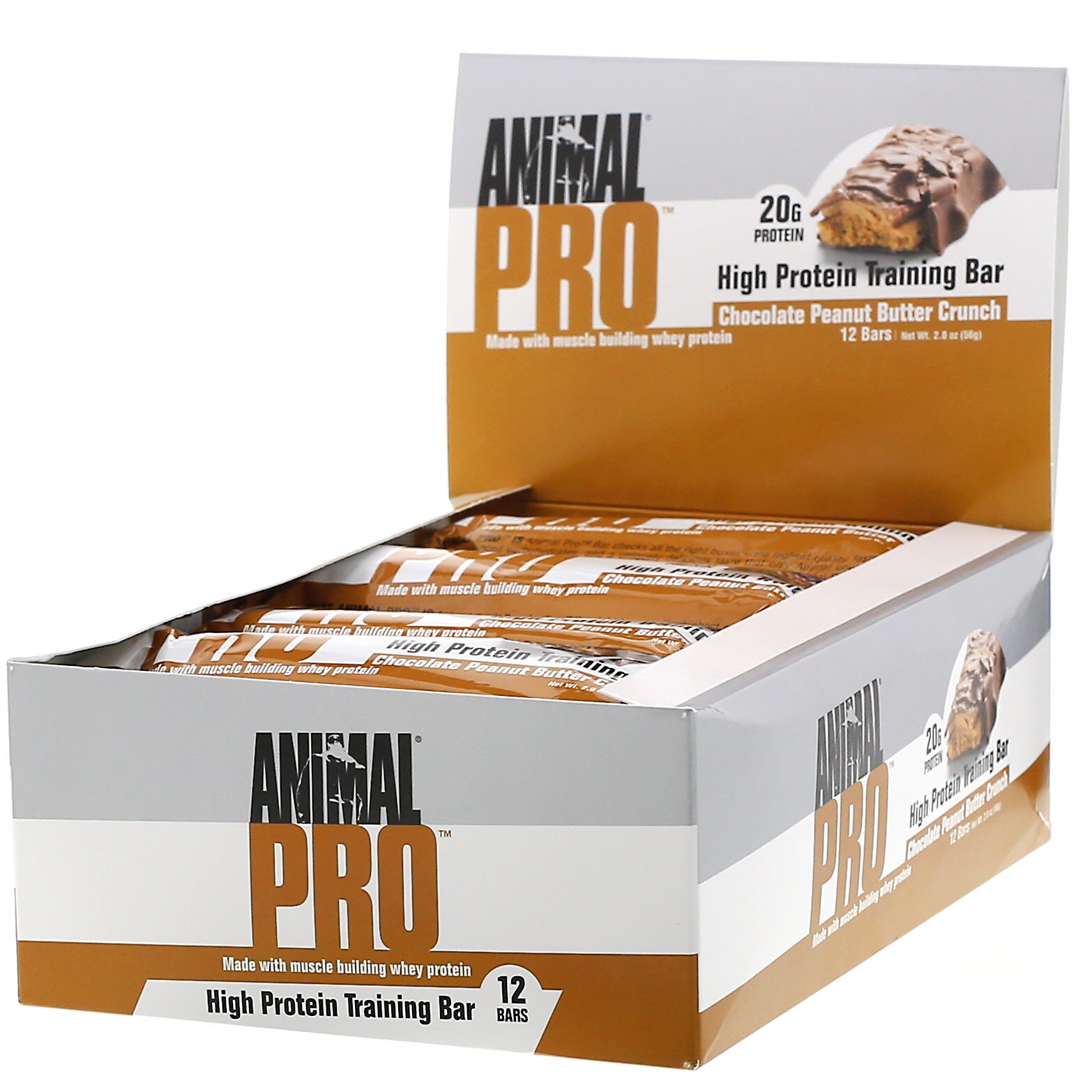Comprar Universal Nutrition, Animal Pro, High Protein Training Bar, Chocolate Peanut Butter Crunch, 12 Bars, 2.0 oz (56 g)