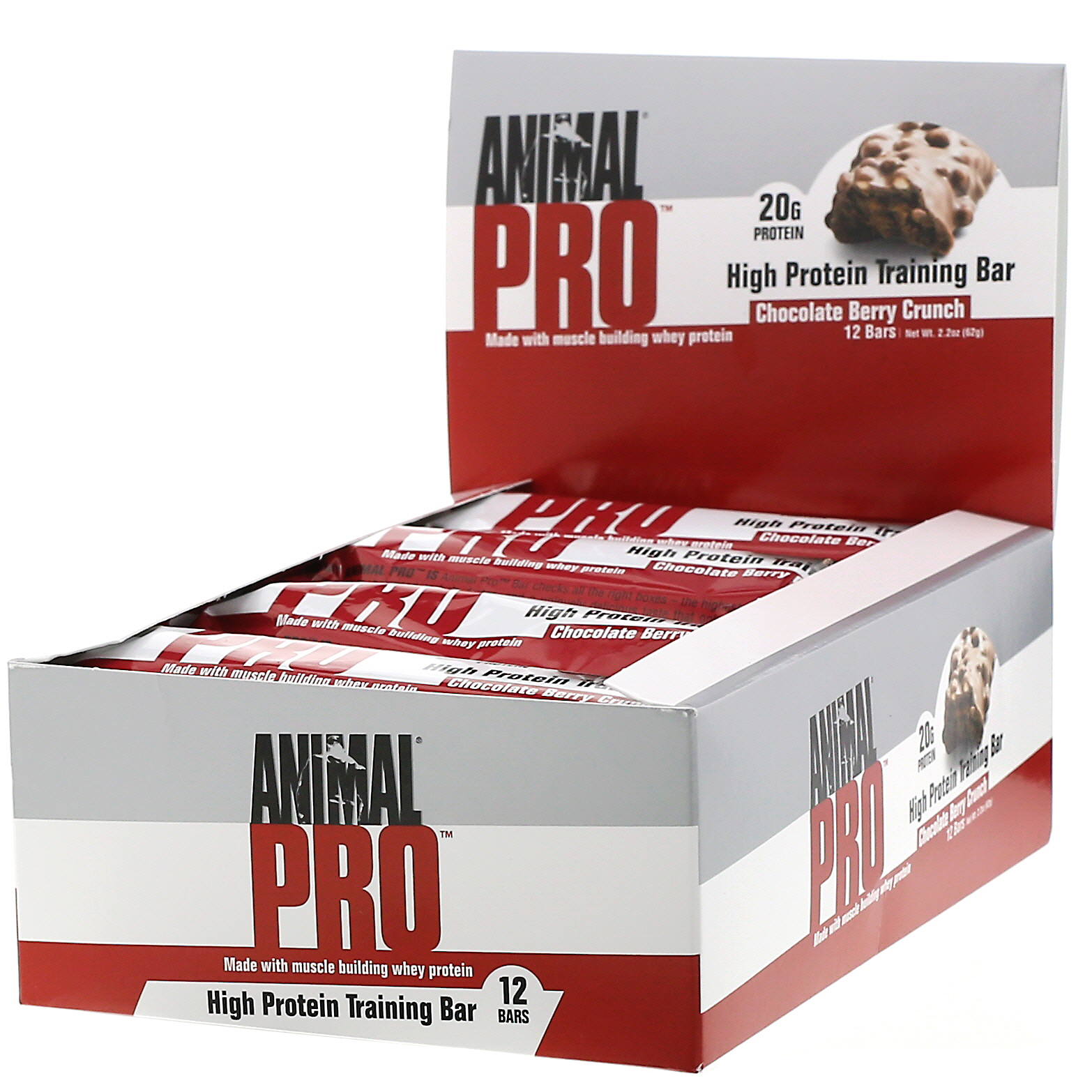 Comprar Universal Nutrition, Animal Pro, High Protein Training Bar, Chocolate Berry Crunch, 12 Bars, 2.2 oz (62 g)