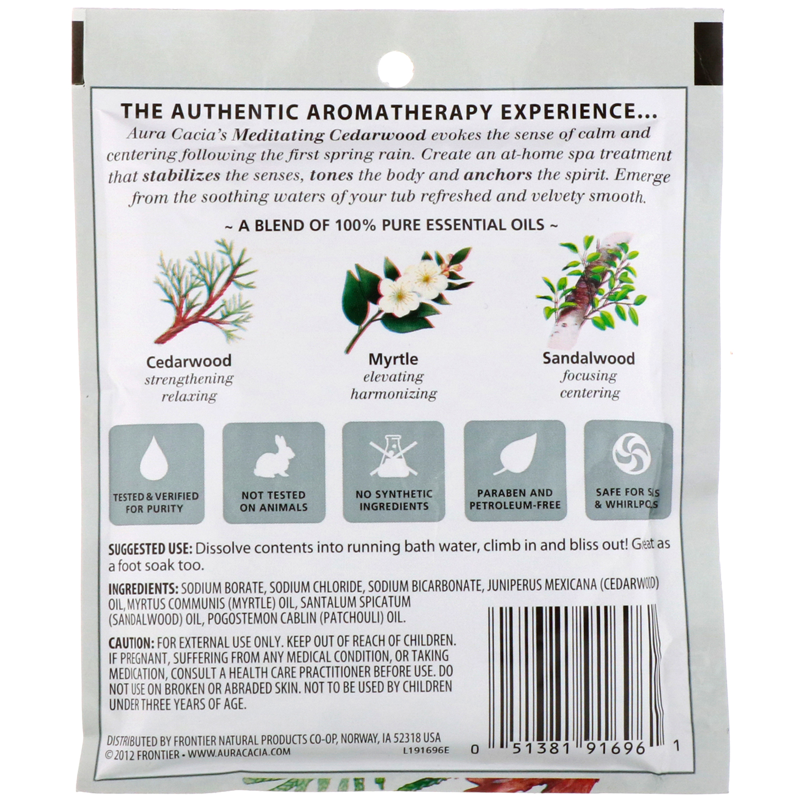 Comprar Aura Cacia, Banho Mineral Aromaterapêutico, Cedro Meditativo, 2,5 oz (70,9 g) - Imagem 2