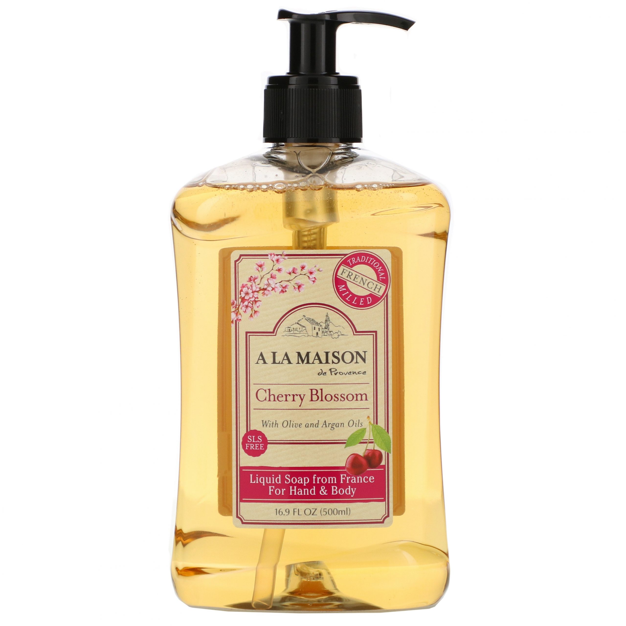 Comprar A La Maison de Provence, Sabonete Líquido para Mãos e Corpo, Cherry Blossom (flor de cereja), 16,9 fl oz (500 ml)