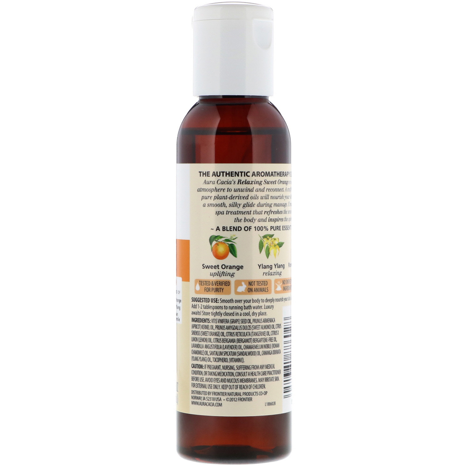 Comprar Aura Cacia, Óleo Corporal de Aromaterapia, Laranja Doce Relaxante, 4 fl oz (118 ml) - Imagem 2