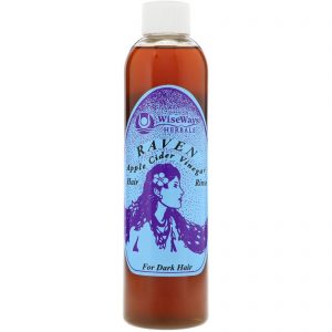 Comprar WiseWays Herbals, Raven, Vinagre de Sidra para Lavar o Cabelo, Para Cabelos Escuros, 8 oz (236 ml)