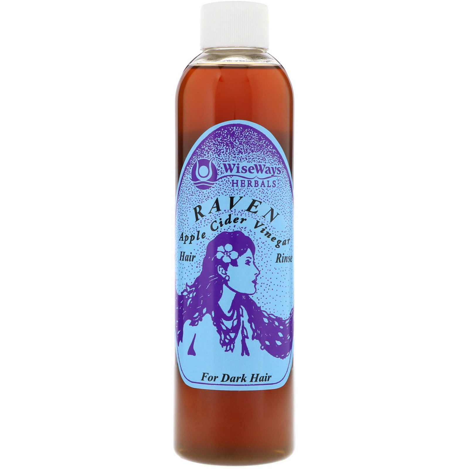 Comprar WiseWays Herbals, Raven, Vinagre de Sidra para Lavar o Cabelo, Para Cabelos Escuros, 8 oz (236 ml)
