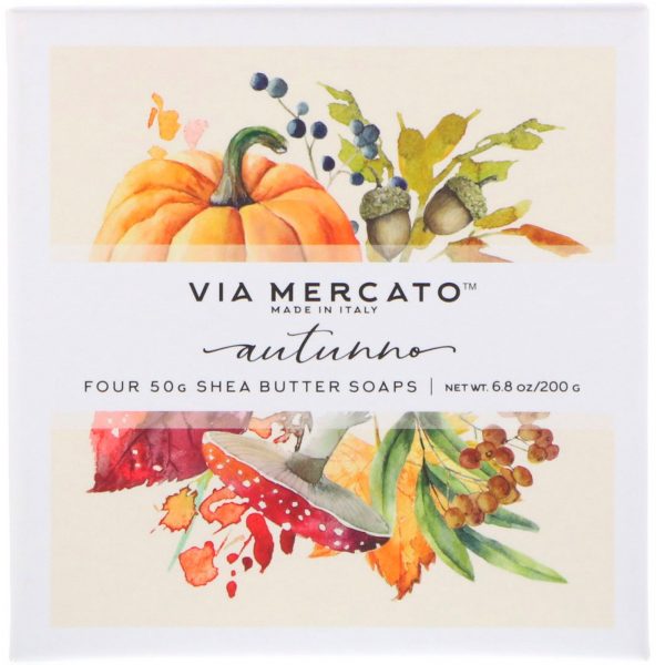 Comprar European Soaps, Via Mercato, Natale, Kit de Sabonetes de Manteiga de Karité, 4 Sabonetes, 50 g Cada - Imagem 4
