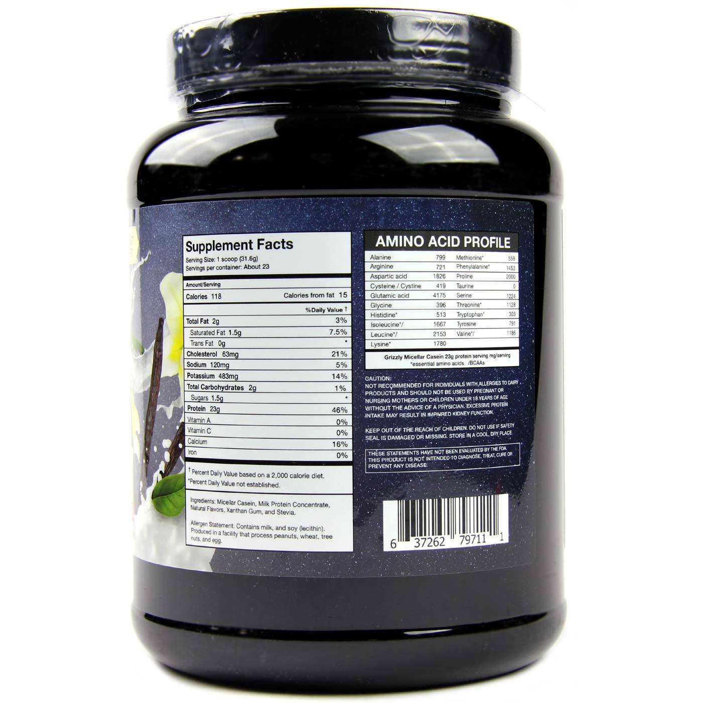 Comprar Eat The Bear Grizzly Casein, Baunilha - approx 23 servings - Imagem 2
