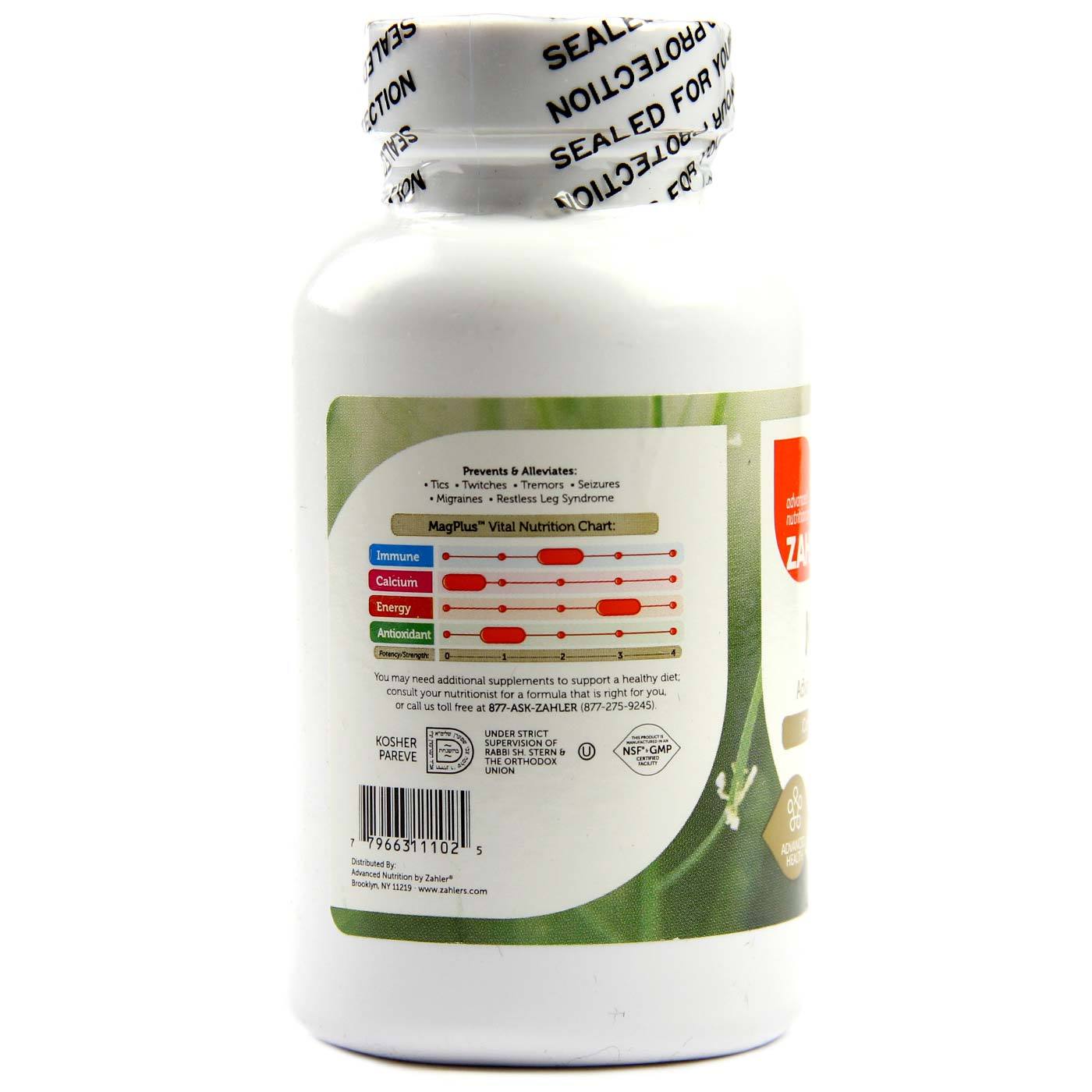 Comprar MagPlus Fórmula Avançada Contra Espasmos Zahler 60 Cápsulas - Imagem 3