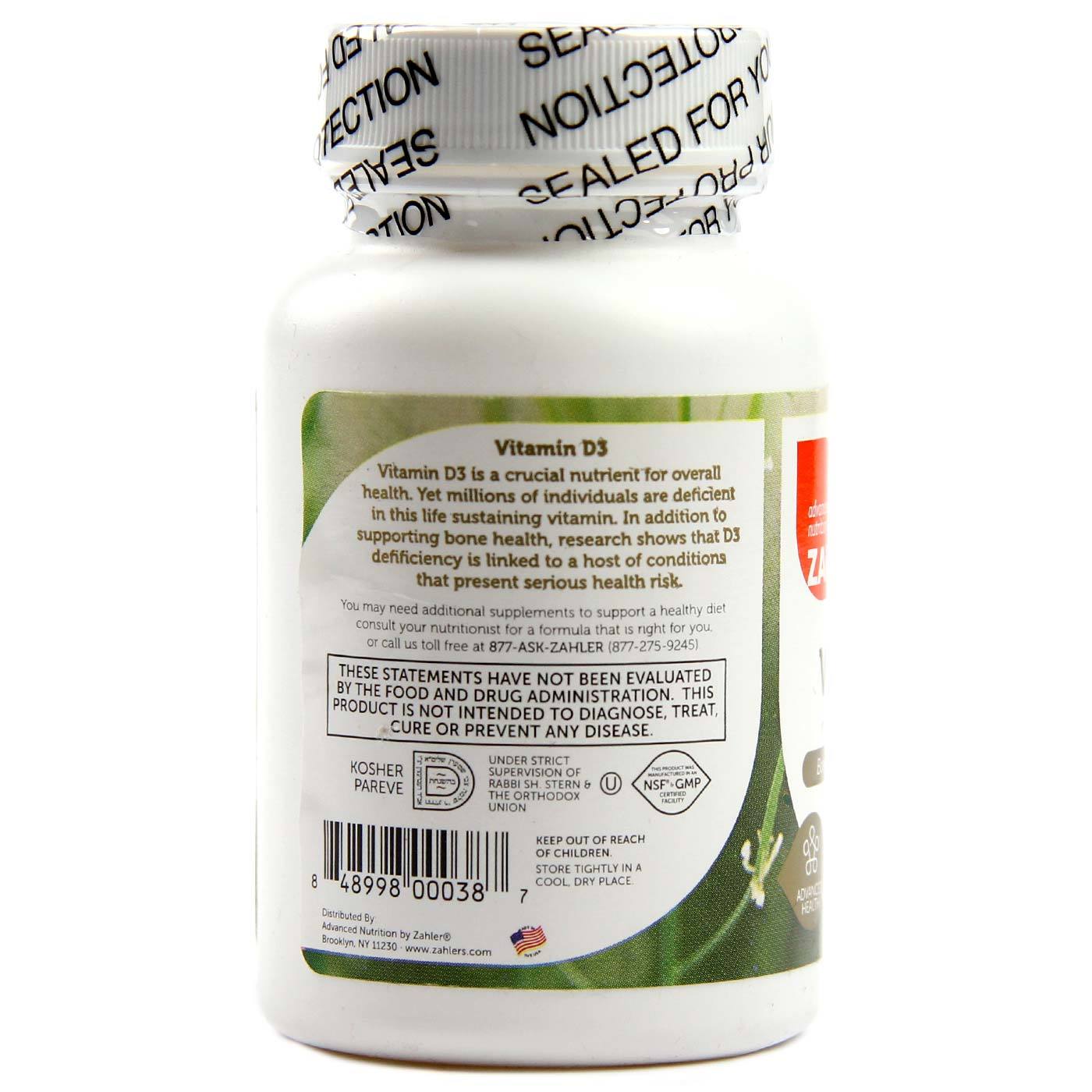 Comprar Zahlers, Vitamina D3 Fórmula Avançada 3.000 IU - 120 Cápsulas em Gel - Imagem 3