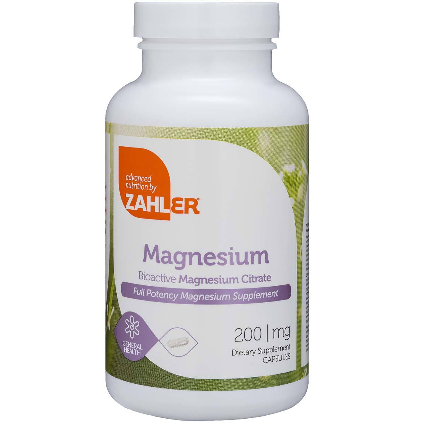Comprar Magnésio Citrato de Magnésio 200 mg Zahler 60 Cáps.