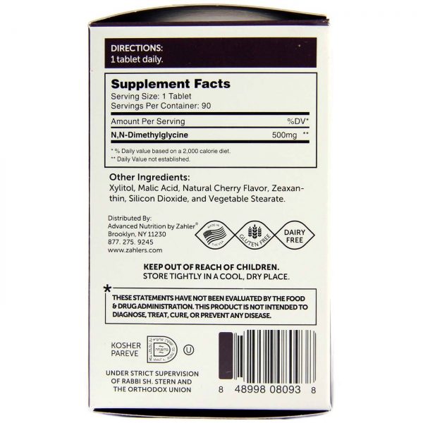 Comprar DMG 500 mg Zahler Cherry 90 Tabletes Mastigáveis - Imagem 4