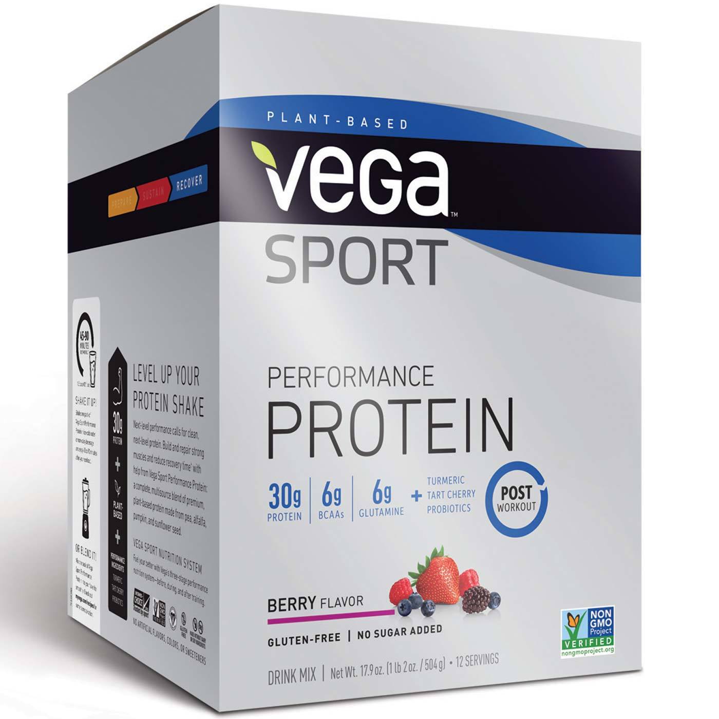Comprar Performance Proteína Pós Treino Vega Berry 504 g 12 Porções