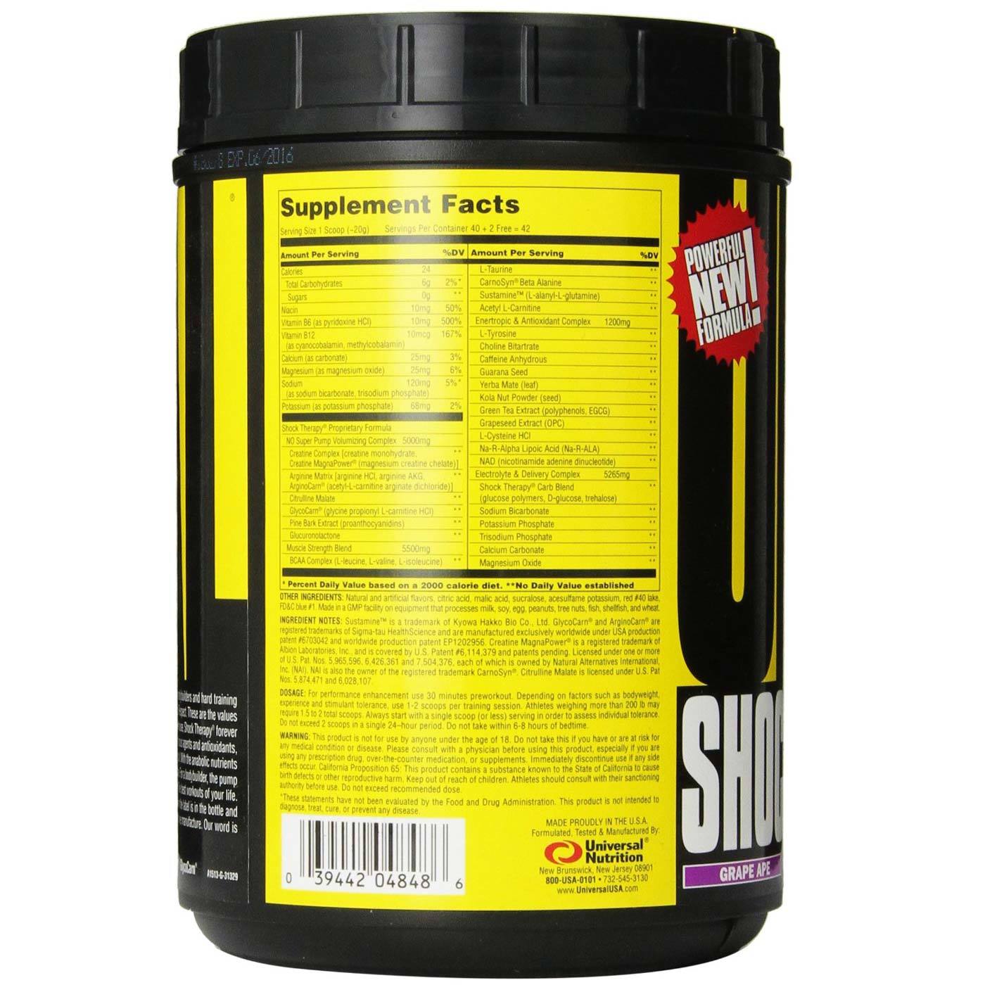 Comprar Universal Nutrition Shock Therapy, Upe uva - 1.8 lb - Imagem 2