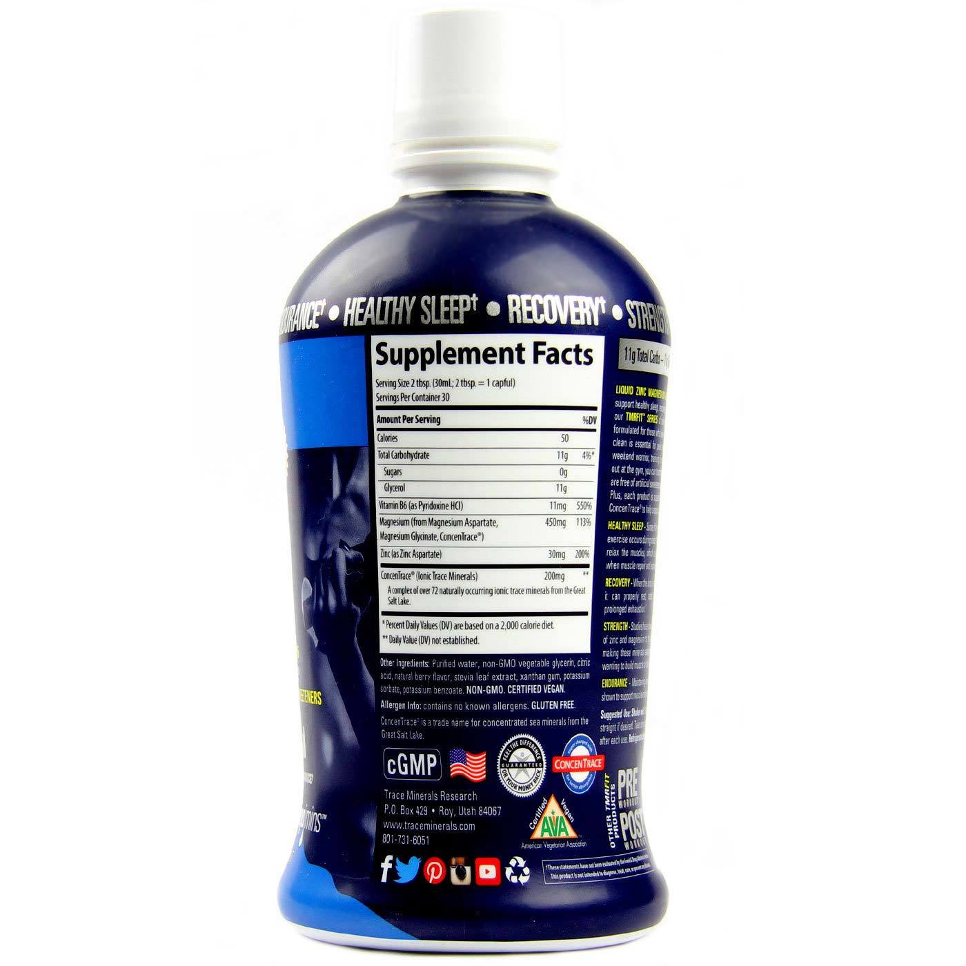 Comprar Trace Minerals Research Liquid Zinco Magnésio Aspartate, baga - 30 fl oz - Imagem 2