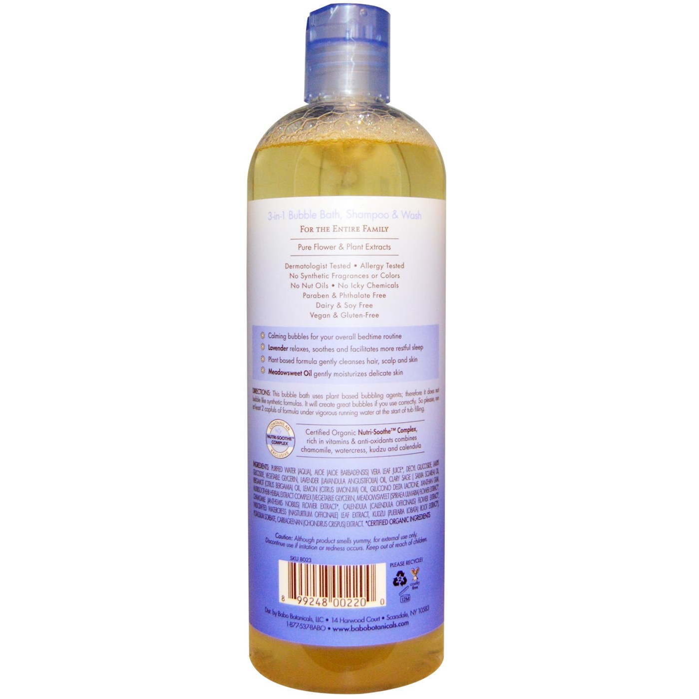 Comprar Babo Botanicals Bebê Xampu Bubble Bath and Wash, Lavanda - Calming - 15 oz - Imagem 2